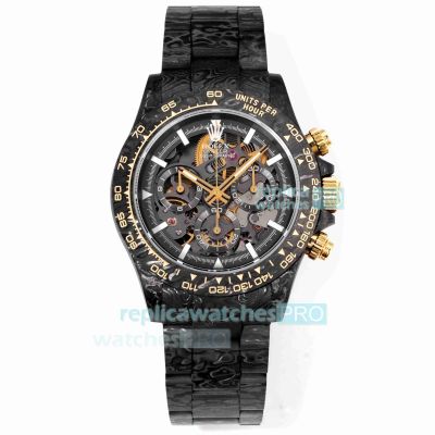TWF Super Clone Rolex Cosmos Daytona Skeleton Dial NTPT Carbon Fiber 4802 Watch 